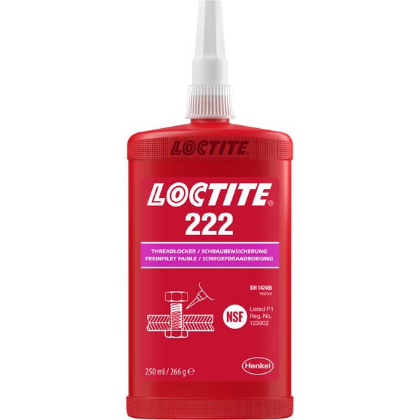 Loctite LOC142486 Loctite 222 Screwlock Controlled Torque - 250ml Bottle