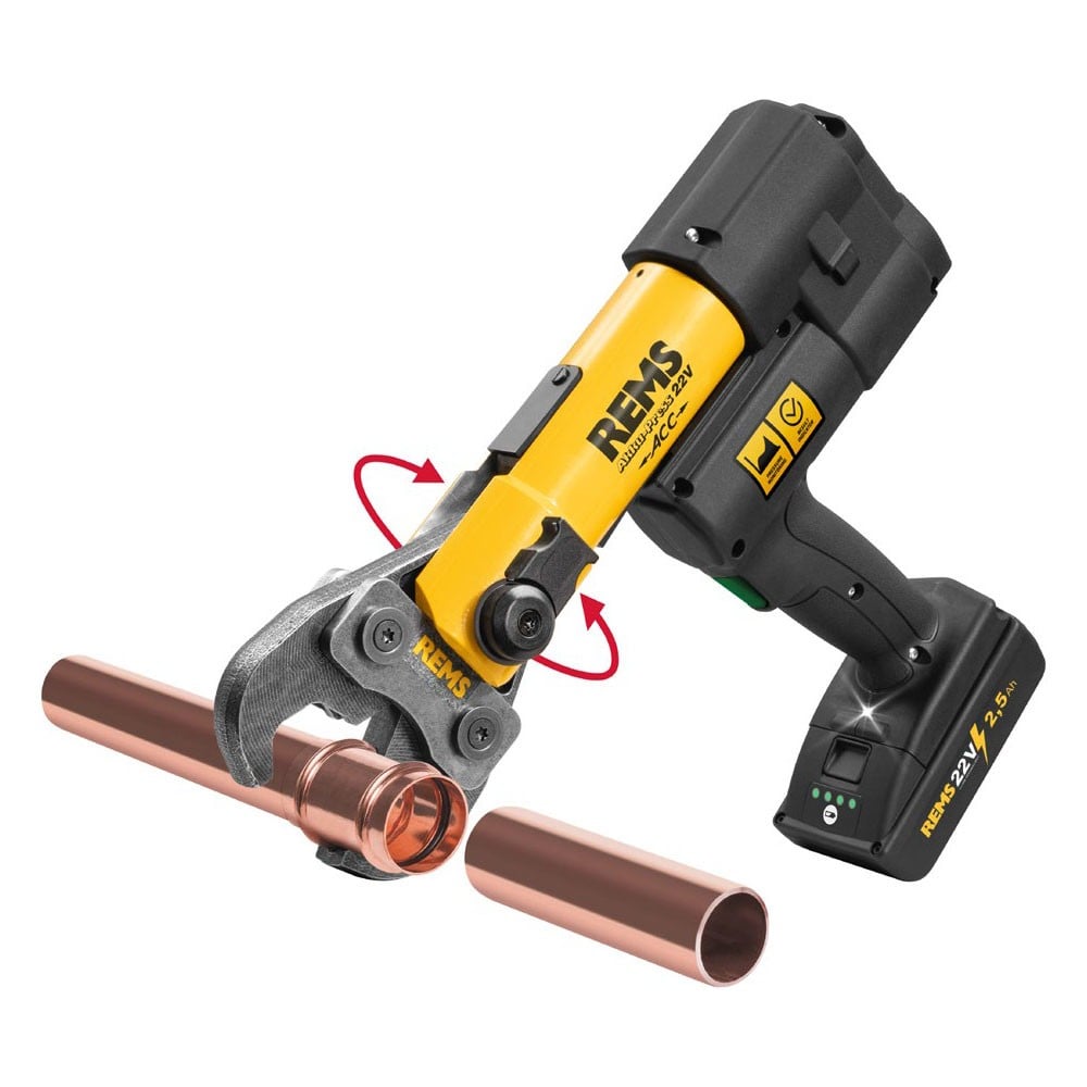 REMS Akku Press 22V ACC Set P - M Pressing Jaws 15, 22, 28, 35 plus Z2 adapter 42 & 54mm