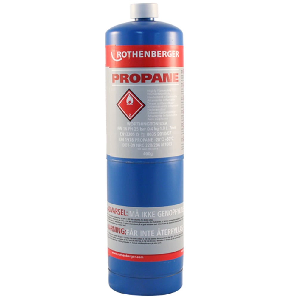 Rothenberger Disposable Propane Gas Cylinder 400g - 35535