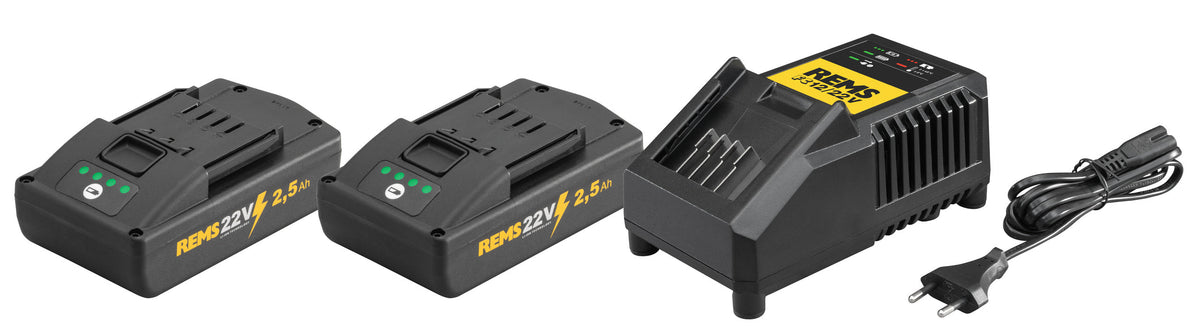 REMS Power-Pack 22 V 2,5 Ah + 2,5 Ah + FC 120 W – 571590