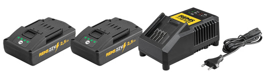 REMS Power-Pack 22 V 2,5 Ah + 2,5 Ah + FC 120 W – 571590