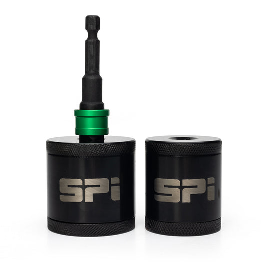 SPI 15mm & 22mm Copper Pipe Cleaning Socket Set with Quick-Release 3/8" Socket to 1/4" Hex Adapter Included - SEL9250