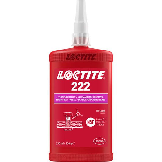 Loctite LOC142486 Loctite 222 Screwlock Controlled Torque - 250ml Bottle