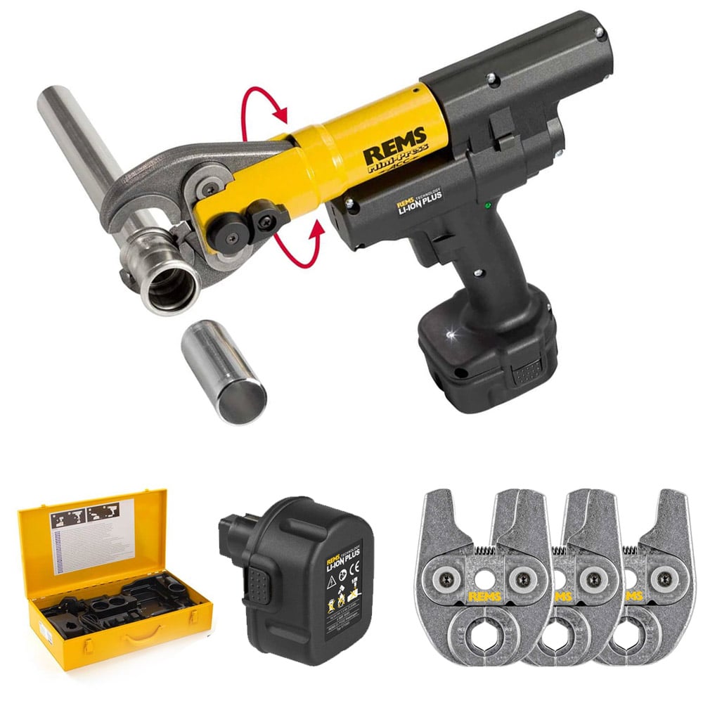 Rems 14.4 Mini Press ACC Cordless Radial Pressing tongs - M15, M22, M28 - FREE Battery