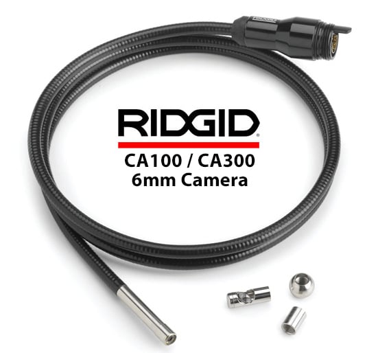 Ridgid 37098 6mm Camera Head for SeeSnake CA100 & CA300 - 6mm Camera 1m