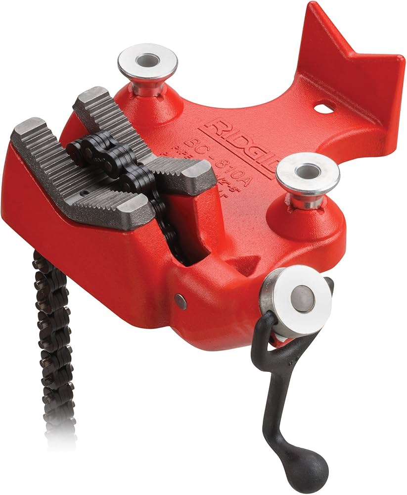 Ridgid 40215 Bc810A 1/2" - 8" Top Screw Bench Chain Vise - Vise, Bc810 Bench Chain