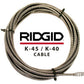Ridgid K-45 / K-40 (36033) Drain Cleaning Cable