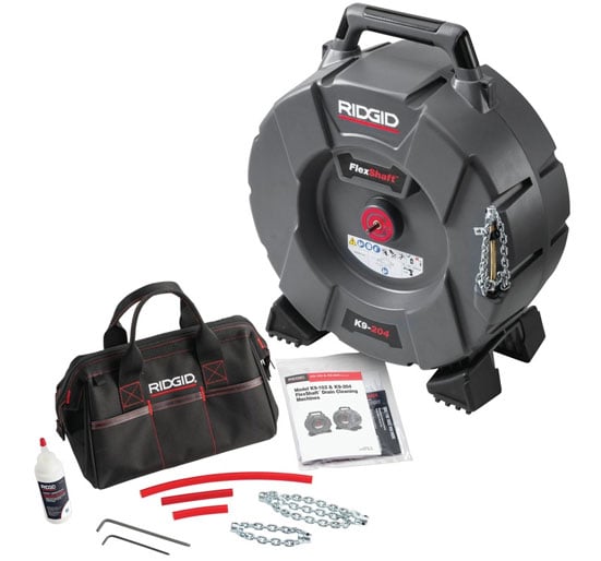 Ridgid K9-204 FlexShaft Drain Cleaning Machine - Chain Knocker - K9-204 FlexShaft