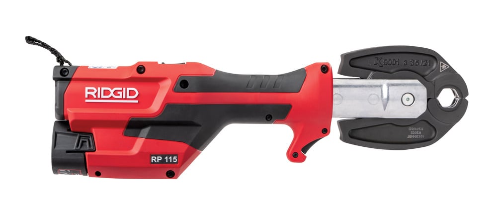 Ridgid RP 115 Micro-Press Tool Kit with M15-18-22 Jaws, 12V Battery & 230V Fast Charger
