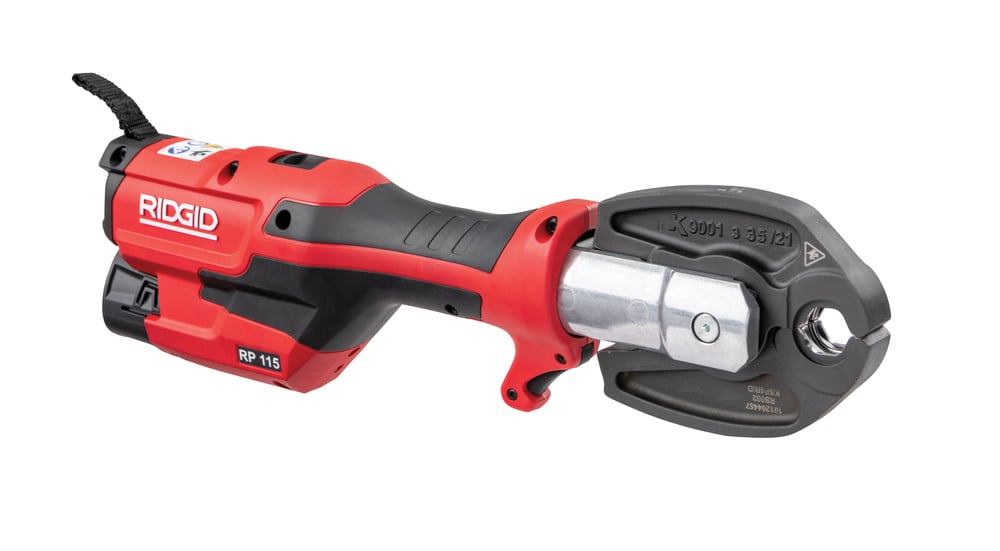 Ridgid RP 115 Micro-Press Tool Kit with M15-18-22 Jaws, 12V Battery & 230V Fast Charger