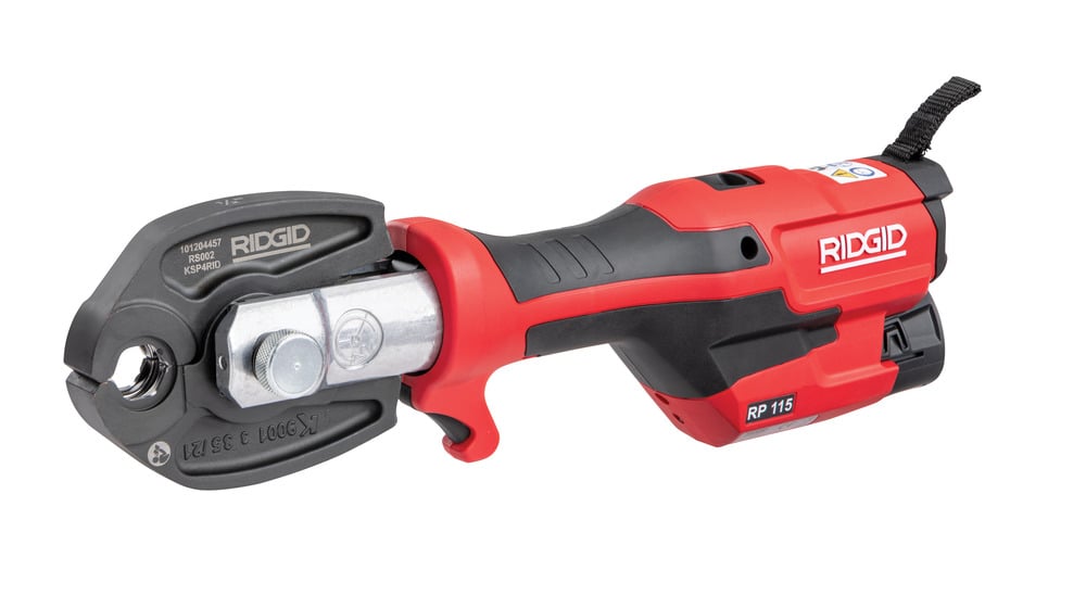 Ridgid RP 115 Micro-Press Tool Kit with M15-18-22 Jaws, 12V Battery & 230V Fast Charger