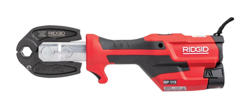 Ridgid RP 115 Micro-Press Tool Kit with M15-18-22 Jaws, 12V Battery & 230V Fast Charger