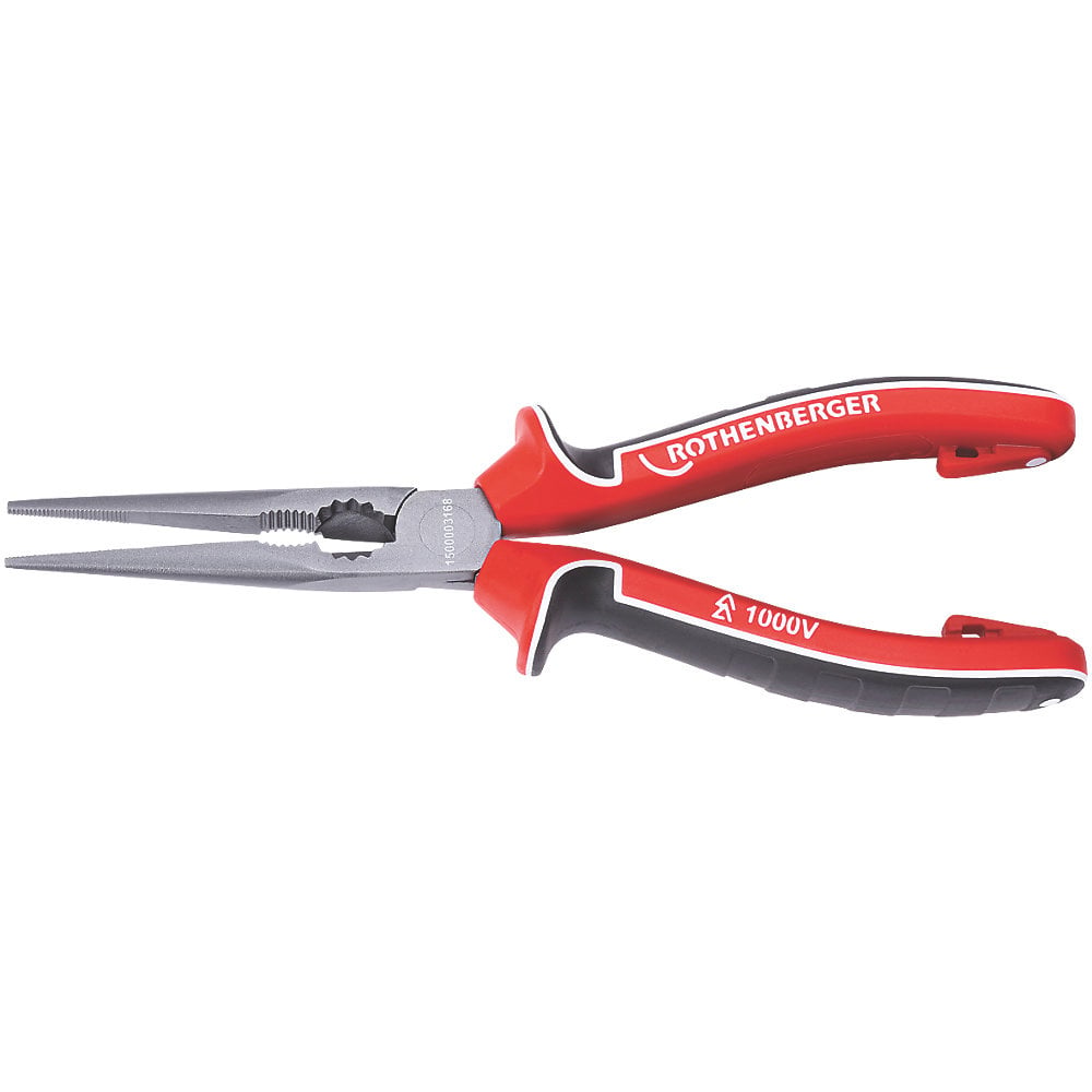 Rothenberger 1500003168 Electrical VDE Long Nose Pliers - 200mm