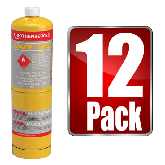 Rothenberger 35536 Mapp Pro Gas Cylinder 12 Pack  - Carton Of 12