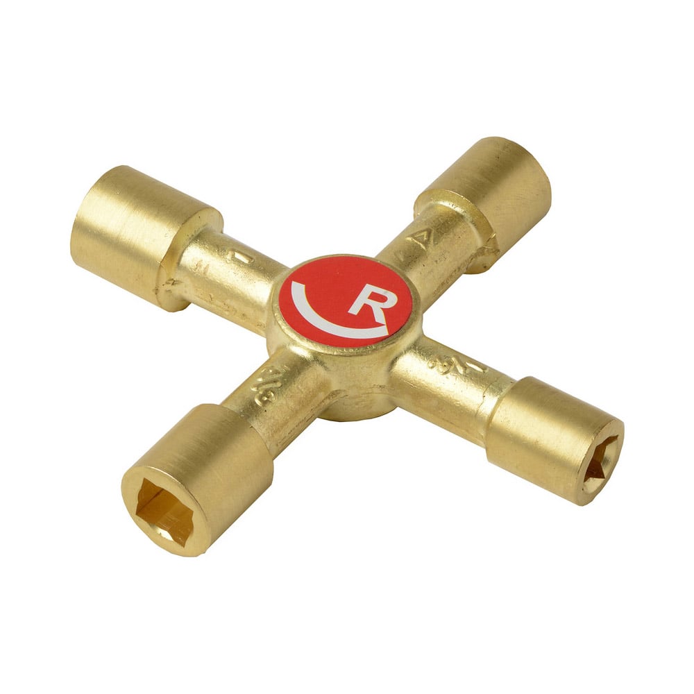Rothenberger 80002 Brass Multipurpose 4 Way Key - 80002