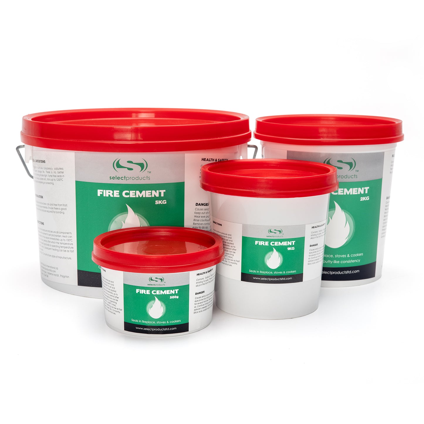 Select Fire Cement For Sealing in Fireplace's, Stove's and Cookers - 2kg Tub