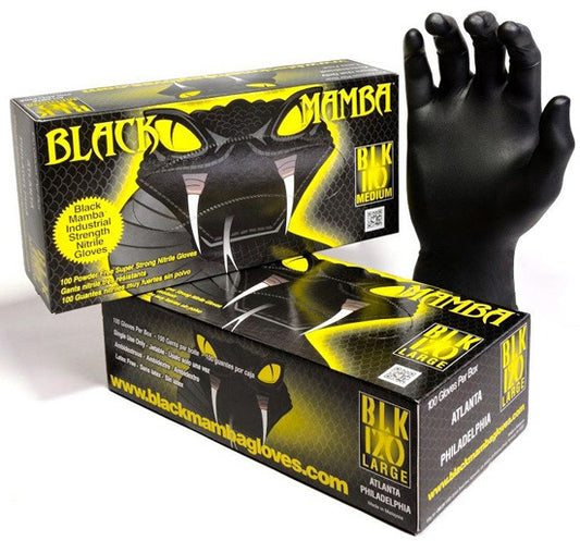 Black Mamba Industrial Strength Nitrile Gloves - Box of 100 - X Large