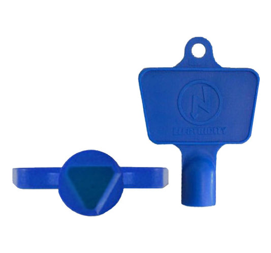 Blue Plastic Electric Meter Box Key - Pack of 50 - IS0060