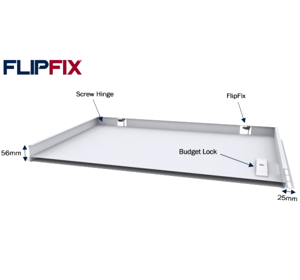 FlipFix Access Panels - Plasterboard 1 Hour Fire Rated Standard Lock Beaded Frame - Size Options